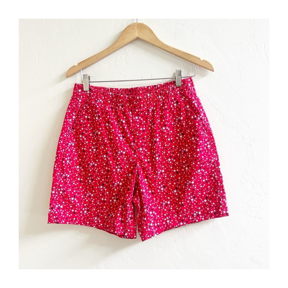 Lands End Americana Stars Red White and Blue Pull On Mid Rise Shorts Size 8